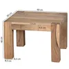 A wooden coffee table with dimensions indicated by measurement lines and text. Anteprima dell’immagine prodotto