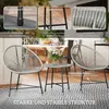 Outsunny Polyrattan Gartenmöbel Set, Outdoor Lounge Produktbild-Vorschau 7