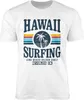 Herren T-Shirt Hawaii Surfing Sommer Strand Palme Print Produktbild-Vorschau 3