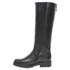 A black leather boot shown from the side. Podgląd zdjęcia produktu