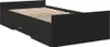 vidaXL Bettgestell mit Schubladen Schwarz 75x190 cm Produktbild-Vorschau 3