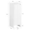 A white cabinet with dimensions shown in centimeters. Produktbild-Vorschau