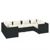 vidaXL 6 tlg. Garten Lounge Set mit Kissen Poly Rattan Produktbild-Vorschau 3