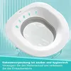 A bidet seat for a toilet, shown from a diagonal top-down view. Produktbild-Vorschau