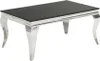 Design Couchtisch MODERN BAROCK 100cm silber mit schwarzem Produktbild-Vorschau 10