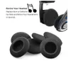 A collage of images showing replacement ear pads for headphones, with text describing their purpose. Produktbild-Vorschau
