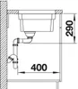 BLANCO ETAGON 500-U, Lavabo de encimera, rectangular, acero Vista previa de la imagen del producto 11