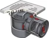 A cutaway view of a floor drain with a backflow preventer. Náhled obrázku produktu