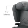 Close-up of a gray car seat headrest with a diagram and text pointing to it. Produktbild-Vorschau