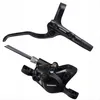 A black bicycle brake lever and caliper are shown against a white background. Produktbild-Vorschau