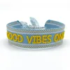 LS-LebenStil Canvas Statement Armband Good Vibes Blau Gelb Produktbild-Vorschau 3