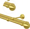 Gardinenstange Vorhangstange 240 cm 2 läufig 19mm Gold-Matt Produktbild-Vorschau 5