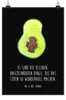 Mr. & Mrs. Panda Bild Avocado Kern DIN A4 - Kreidetafel - Produktbild-Vorschau 1