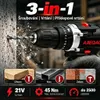 AJIEQAQ Aku šroubovák 21V Set, 3v1 aku příklepová vrtačka Náhled obrázku produktu 2
