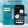 Google Pixel 7 Hülle, Schmetterling Prägung Flip Leder Produktbild-Vorschau 3