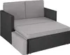 Canapé de jardin CORFOU modulable - noir/gris Voir les images du produit 1