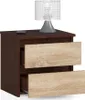 Comodino Wenge e Sonoma Elegante e Pratico con 2 Cassetti Anteprima dell’immagine prodotto 2