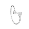 Fingerring, Herz, Zirkonia, Schmuck, Öffnung, verstellbar, Produktbild-Vorschau 2