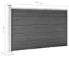 vidaXL Zaunelement Set WPC 699x105 cm Schwarz Produktbild-Vorschau 6