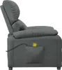 Side view of a dark gray fabric massage chair. Náhľad obrázku produktu