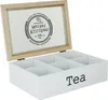 Teebox 9 Fächer Holz weiß Teekiste Teebeutelbox Tee Produktbild-Vorschau 4