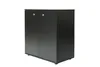 A black cabinet with two doors and silver handles, shown from a three-quarter angle against a white background. Anteprima dell’immagine prodotto