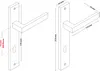 Edelstahl Türbeschlag Langschild CUBE für BB Zimmertüren Produktbild-Vorschau 5