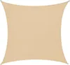 BURI Sonnensegel 3,6x3,6 m beige quadratisch - wetterfestes Produktbild-Vorschau 2