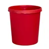 helit H6105825 Corbeille à papier 18 litres PE ronde rouge Voir les images du produit 2