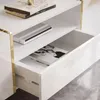 TV-Schrank ONYX auf goldenen Beinen Hochglanz 158 cm Weiß / Produktbild-Vorschau 3