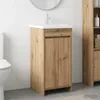 Mobili da bagno con lavabo vidaXL in rovere Artisan Anteprima dell’immagine prodotto 2