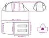 vidaXL Tunnelzelt 2 Personen Blau Wasserdicht Produktbild-Vorschau 8