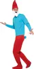 A person wearing a Papa Smurf costume. Produktbild-Vorschau