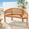 Massive Gartenbank EMPIRE TEAK 120cm natur Teakholz Produktbild-Vorschau 1
