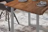 Esstisch Baumkante massiv Akazie nussbaumfarben 90 x 90 cm Produktbild-Vorschau 4