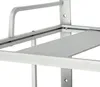A close-up view of a metal shelf unit, likely for a microwave or oven, showing its construction and material. Podgląd zdjęcia produktu