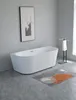 Freistehende Wandbadewanne Pari Geriffelt 180 x 80 cm Produktbild-Vorschau 2
