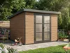 WPC Gartenhaus Modell FineLine 8,4 m² Teak Produktbild-Vorschau 1