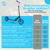 Habib Kickroller mit 205mm XXL Rädern | Klappbar: Blau Produktbild-Vorschau 5