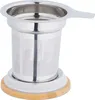 Relaxdays Teeglas, mit Edelstahl-Sieb, Bambusdeckel, Produktbild-Vorschau 8