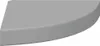 A single gray shelf with a curved edge, shown from a diagonal angle against a white background. Produktbild-Vorschau