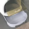 Kattenbak met deksel en lade, grijs/wit, inclusief schep Productafbeelding-voorbeeld 8