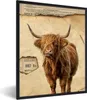 MuchoWow® Gerahmtes Poster Schottischer Highlander - Produktbild-Vorschau 1