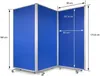 Filz-Stellwand Trennwand 3-teilig Blau 270 x 90 x 180 cm Produktbild-Vorschau 2