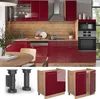 Spülenunterschrank Vicco Fame-Line Bordeaux Hochglanz 80 cm Produktbild-Vorschau 4