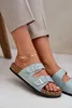 Stoffslipper auf Korksohle mit Schnallen Minze Atera 39 Produktbild-Vorschau 7