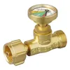 A brass gas regulator with a gauge. Produktbild-Vorschau