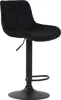 Barhocker HLO-CP68 Samt schwarz  schwarz Produktbild-Vorschau 1