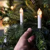 Lights4fun LED Weihnachtsbaum Lichterkette 50 Kerzen creme, Produktbild-Vorschau 4