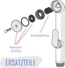 An exploded diagram showing the replacement parts for a shower head. Podgląd zdjęcia produktu